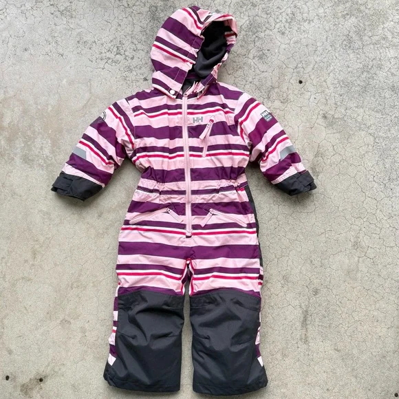Helly Hansen Snowsuit size 2/92 preloved striped winter - Picture 1 of 9